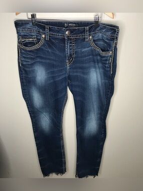 Silver Jeans Suki Women's Indigo Wash Jeans Sz 18